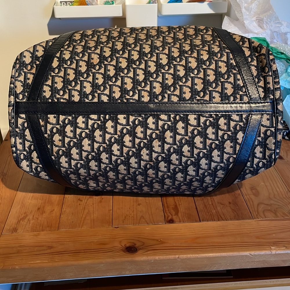 Dior Canvas Tote With Monogram Pattern - image 3